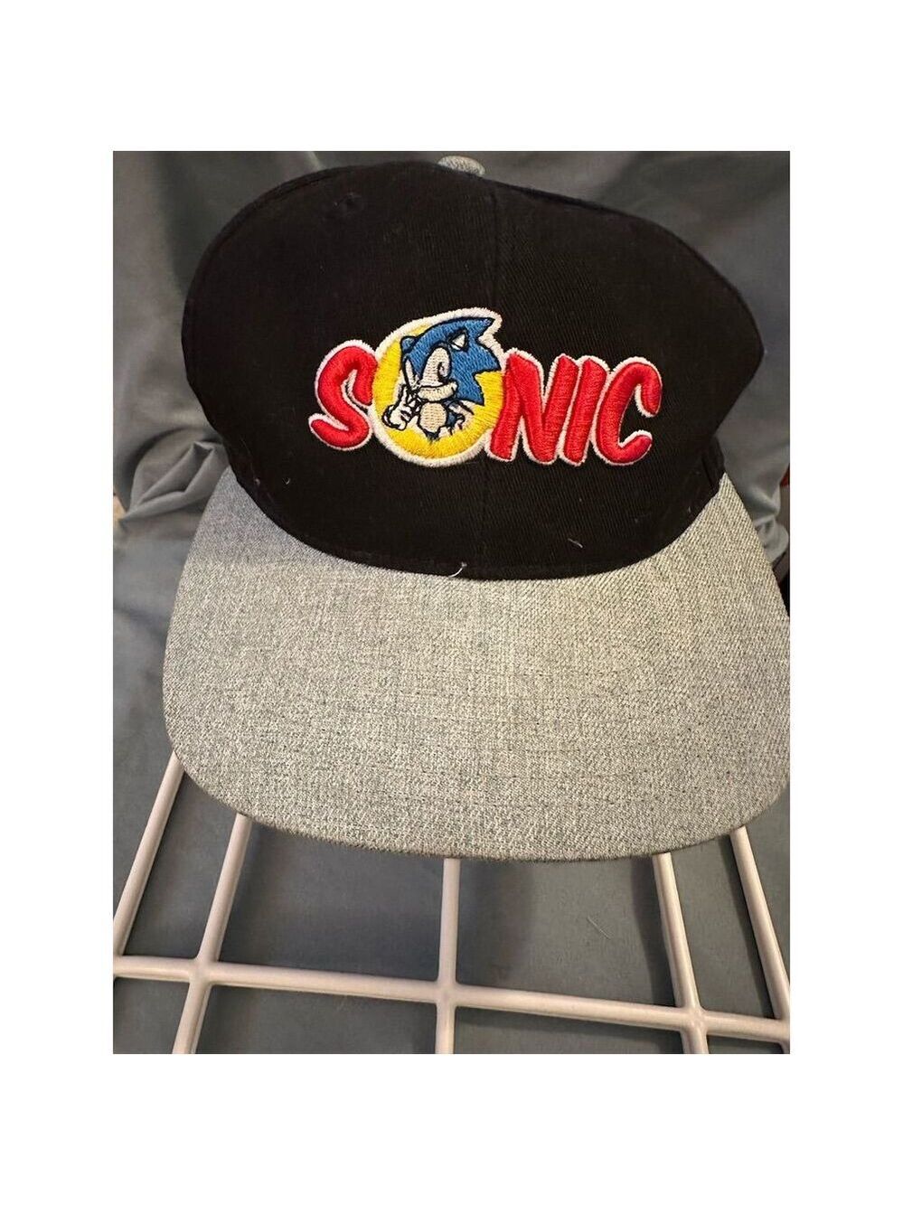 SEGA Sonic the Hedgehog Snapback Cap Black Unisex Adjustable Hat
